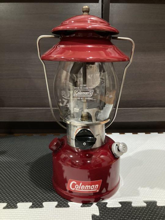 コールマン ランタン 286A カスタム 丸グローブ 赤 200B 200A