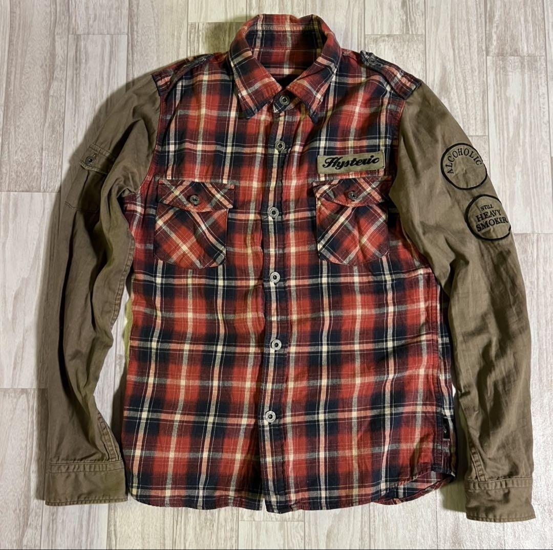 ヒステリックグラマー Hysteric Glamour 長袖チェックシャツ M
