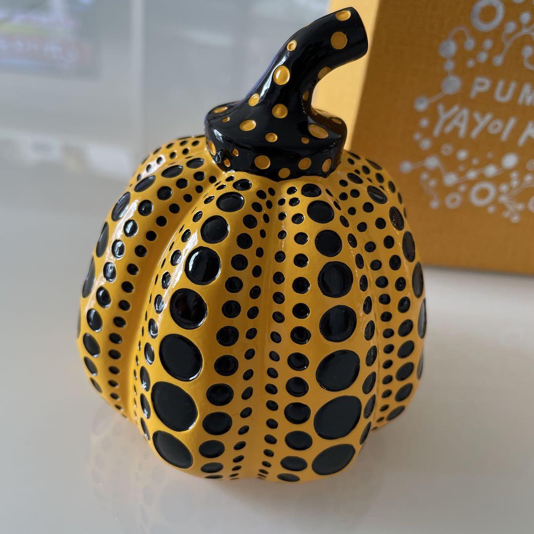 美品　草間彌生 カボチャオブジェ・ペーパーウエイト黄色 美品 草間彌生 カボチャオブジェ・ペーパーウエイト黄色（無傷