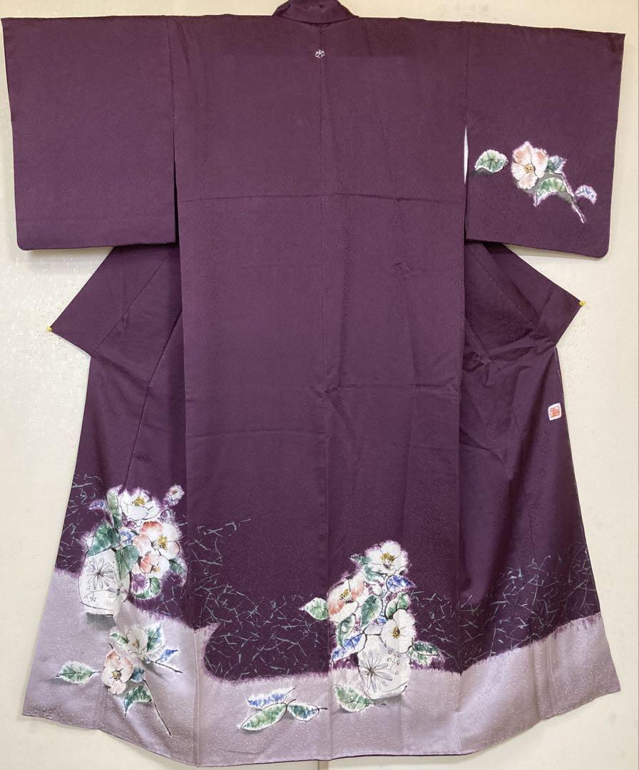 未使用品　和服　正絹　変わり織　色無地(仕付け糸) 早い者勝ち 洗える色無地 【きもの都粋】