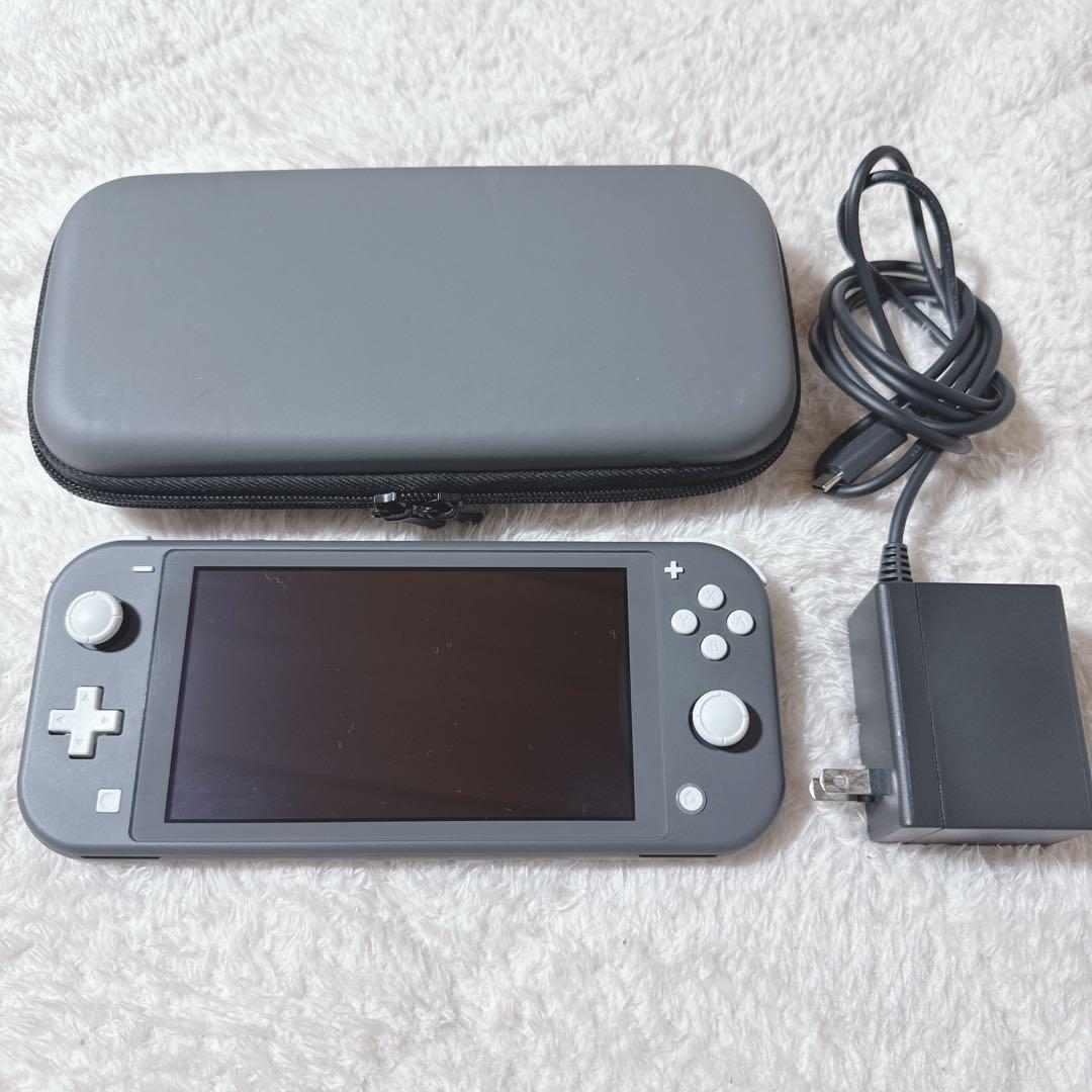 Nintendo Switch Lite グレー 本体 + ケース + 充電器（で