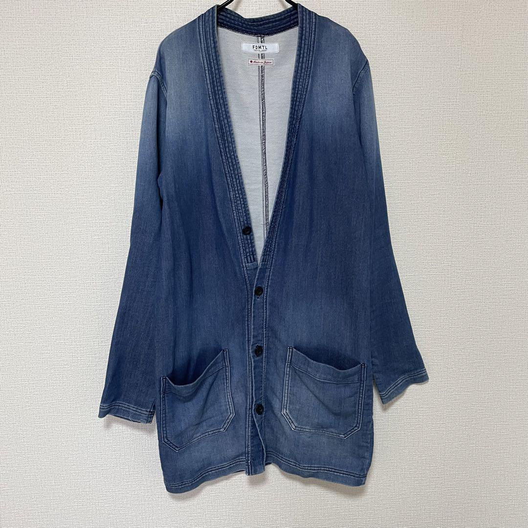美品 FDMTL デニムロングカーディガン Mサイズ 美品 FDMTL デニムロングカーディガン Mサイズ（ロング