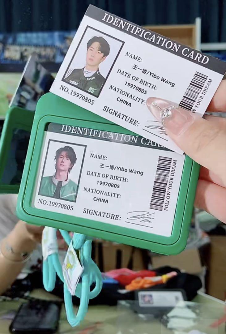 王一博 肖戦 ID 証明写真 nfc カード2枚+ID カードケース
