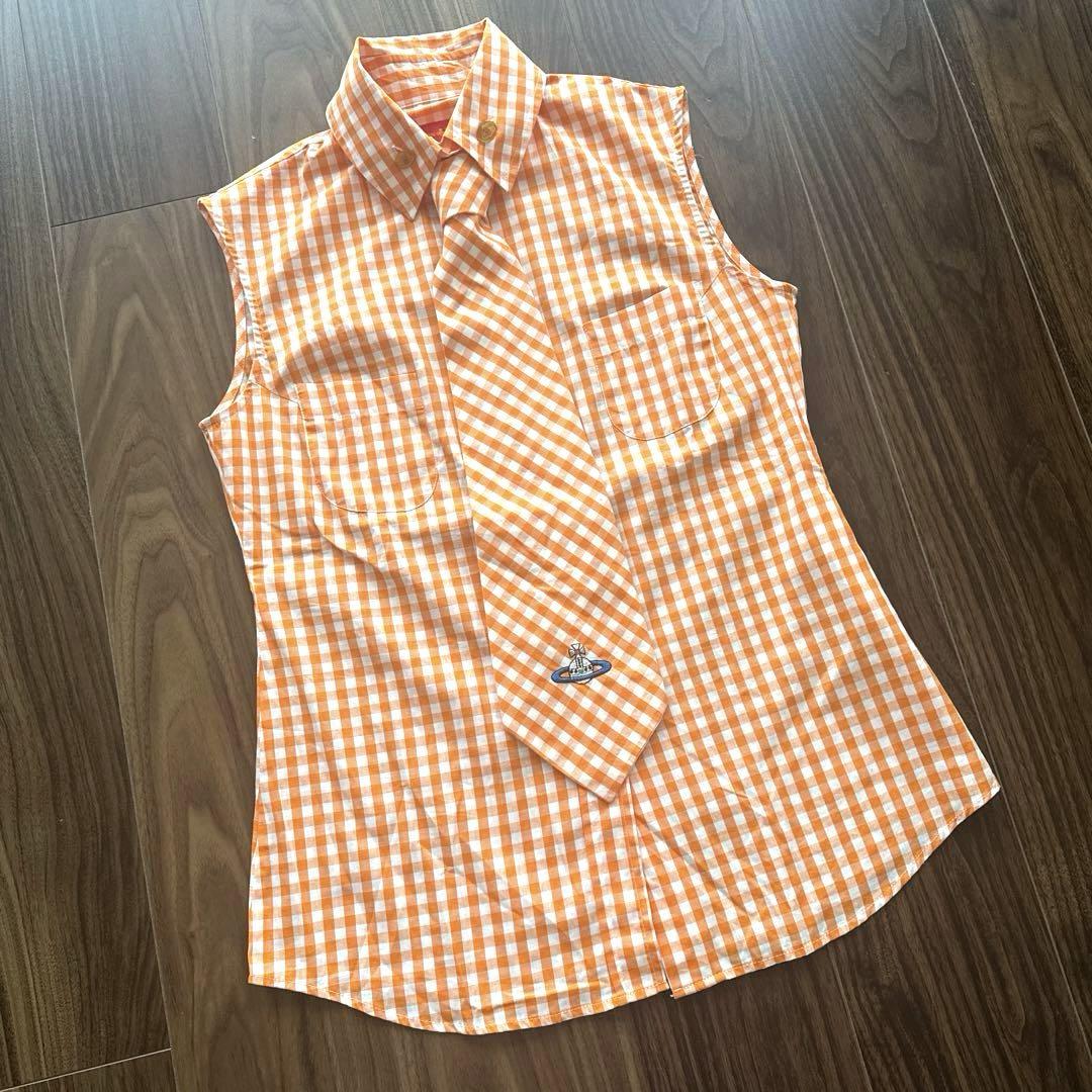 美品 Vivienne Westwood RED LABELノースリーブブラウス Vivienne Westwood RED LABEL ノースリーブシャツ（中古・古着
