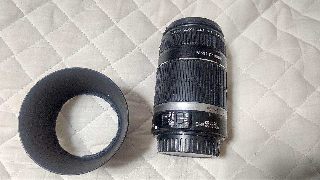 値下続行、キヤノンズームレンズ、手ぶれ補正付EF-S55-250 1:4