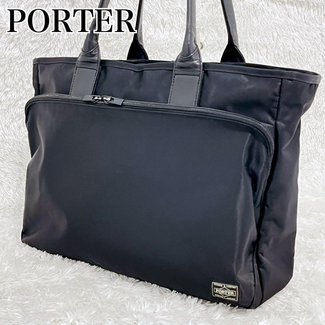 PORTER TIME ポーター タイム トートバッグ ブラック レザー