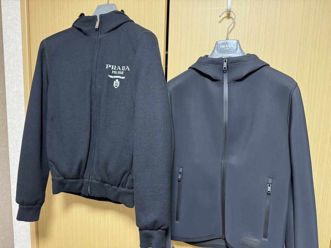 PRADA 2着セット カシミアダウンジャケット ネオプレン
