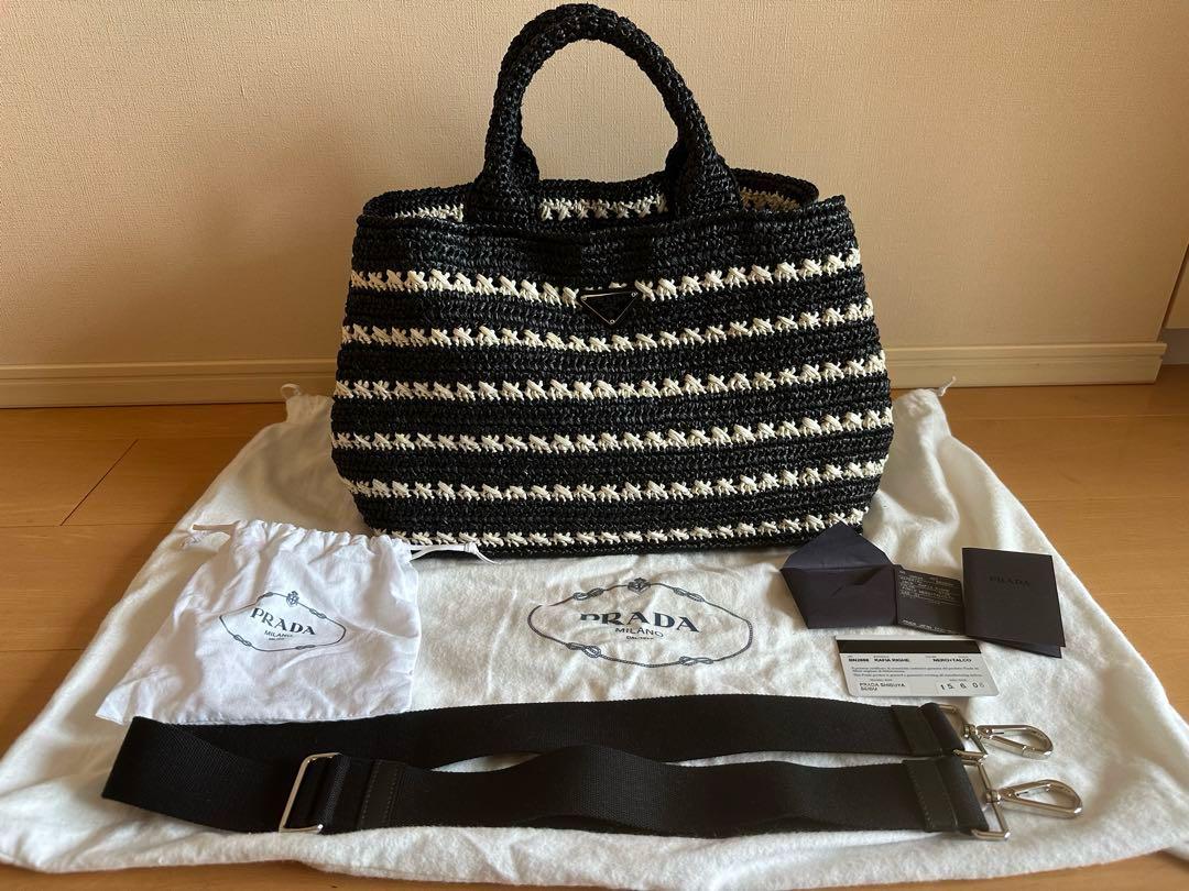 PRADA カナパ　ラフィア 2way 楽天市場】プラダ PRADA カナパ2WAYトートバッグ トートバッグ