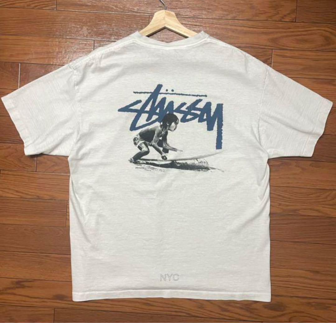 希少00s オールドステューシー 立体ロゴ USA製 00s' NY限定 STUSSY ステューシー Tシャツ made in USA(2000s