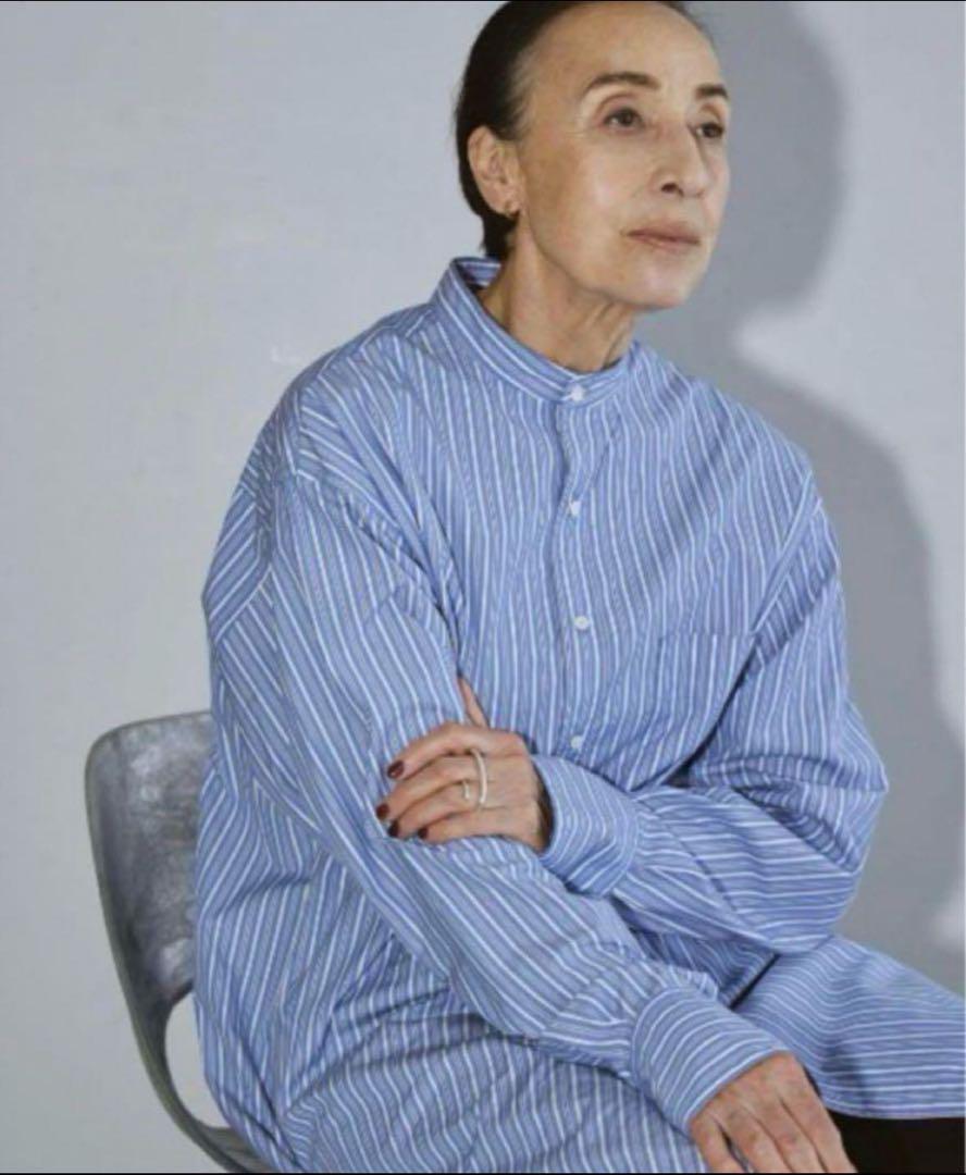 TODAYFUL◆24ss/Layered Stripe Shirts/長袖シャツ/FREE/コットン/BLU/ストライプ TODAYFUL(トゥデイフル) / 24ss/Layered Stripe Shirts/長袖