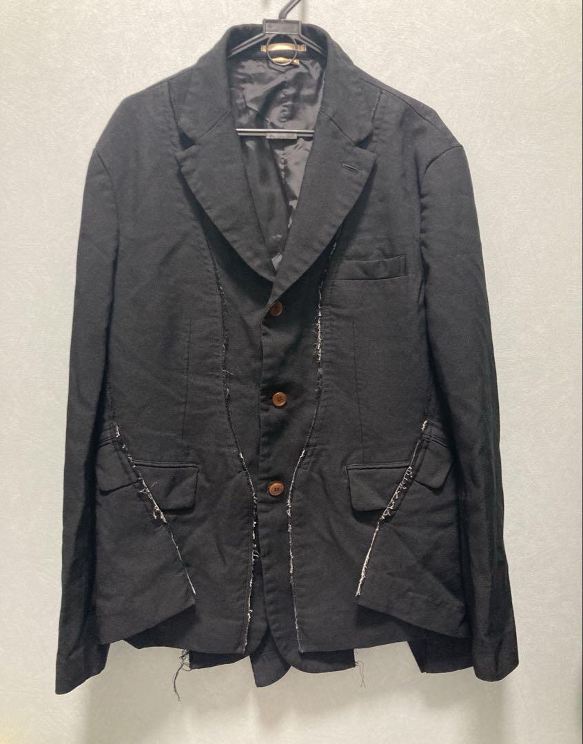コムデギャルソンオムプリュス 24SS ポリ縮 ジャケット　ブラック　CDG コムデギャルソンオムプリュス 24SS ポリ縮 ジャケット ブラック