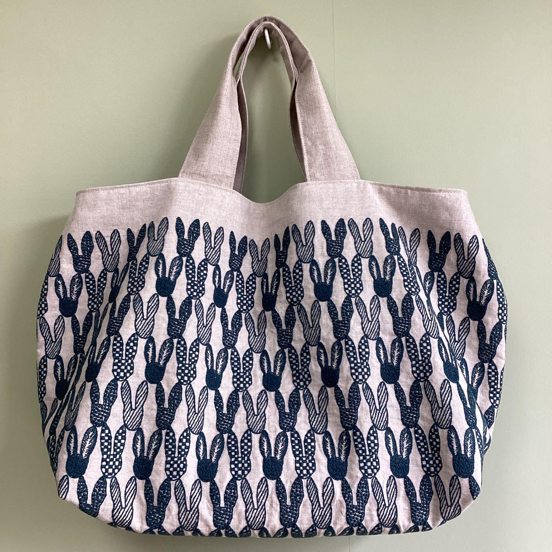 ミナペルホネン最新pomppiabeigeトートバッグハンドメイド pomppia muffin bag - minä perhonen