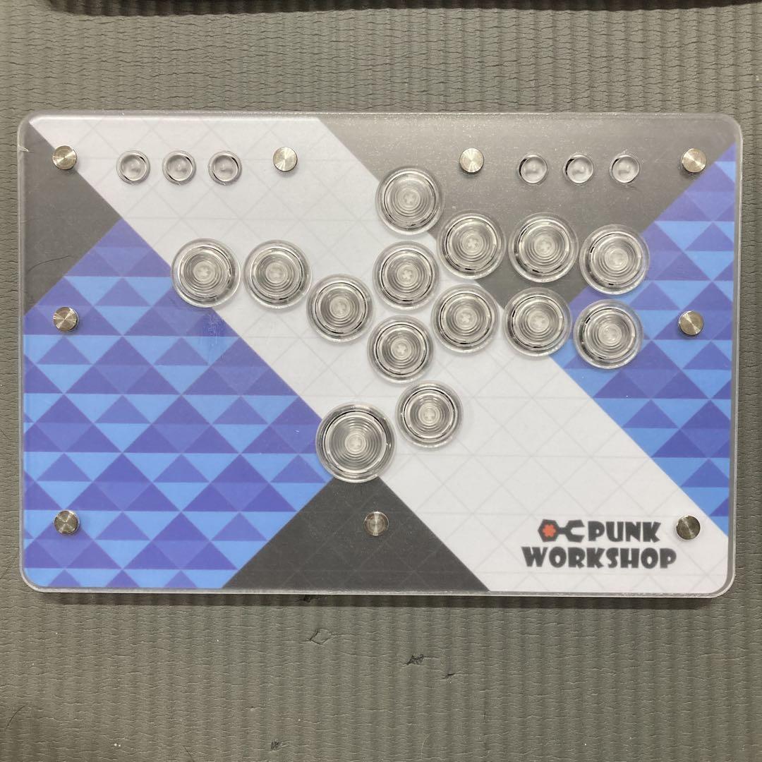 パンクワークショップ minibox ホワイト ヒットボックス レバーレス PKB PC】MINI BOX レバーレスコントローラー (ボタンレイアウトB