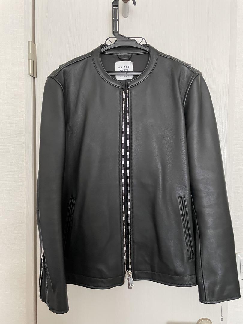 【即日発送】UNITED TOKYO 黒 ラムレザー 美品 M 極美品 UNITED TOKYO ラムレザージャケット シングル ライダース