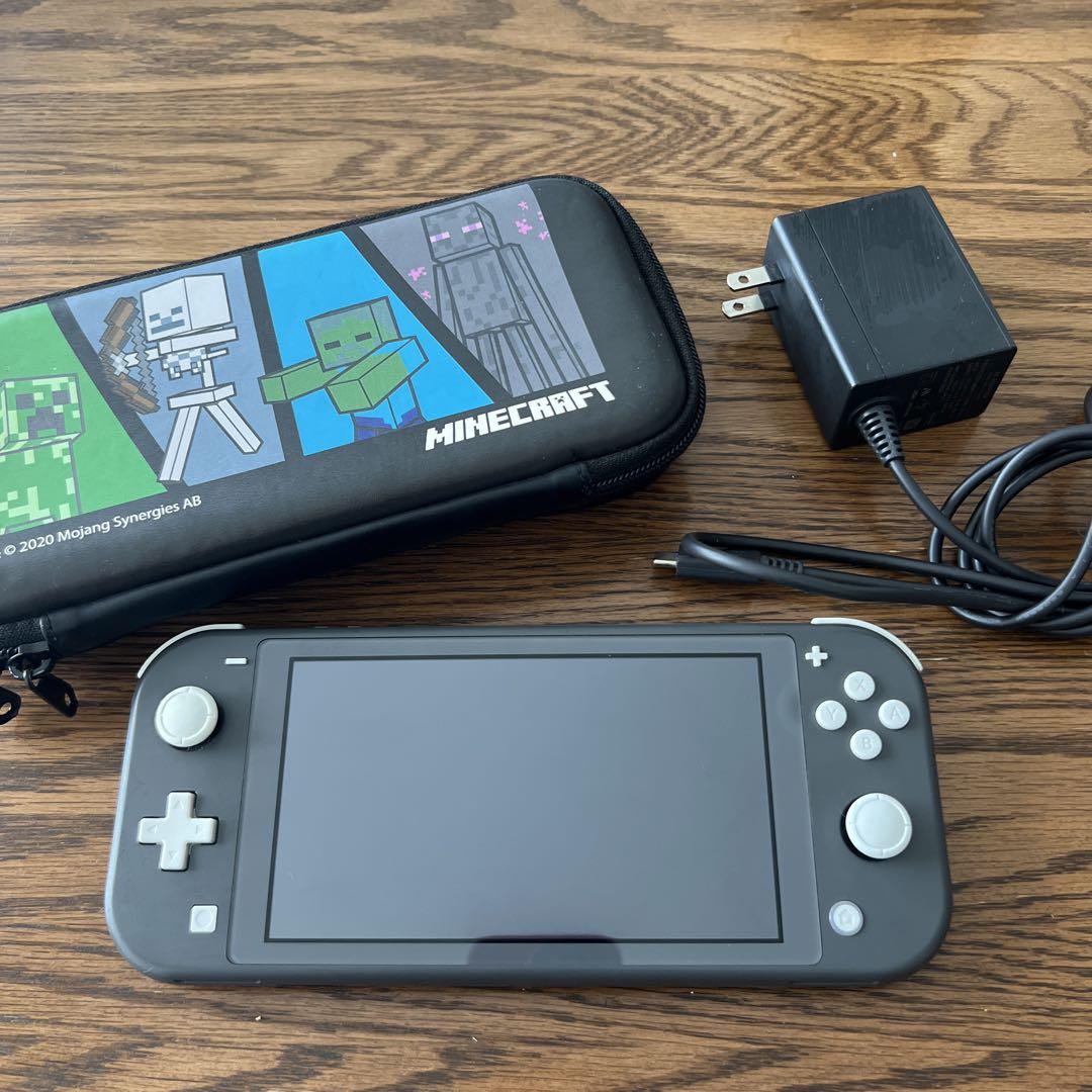 Nintendo Switch Lite グレー 本体 + Minecraft Nintendo Switch Lite グレー マイクラハードケース付き （All