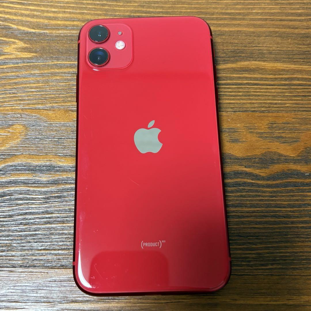 iPhone - iPhone11　64GB　Red  シムフリー　新品未使用 Amazon | 【整備済み品】 Apple iPhone 11 64GB (PRODUCT)RED
