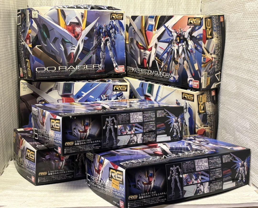 7台 未組立 1/144 RG エールストライク フリーダム 1号機 ダブルオー 7台 未組立 1/144 RG エールストライク フリーダム 1号機