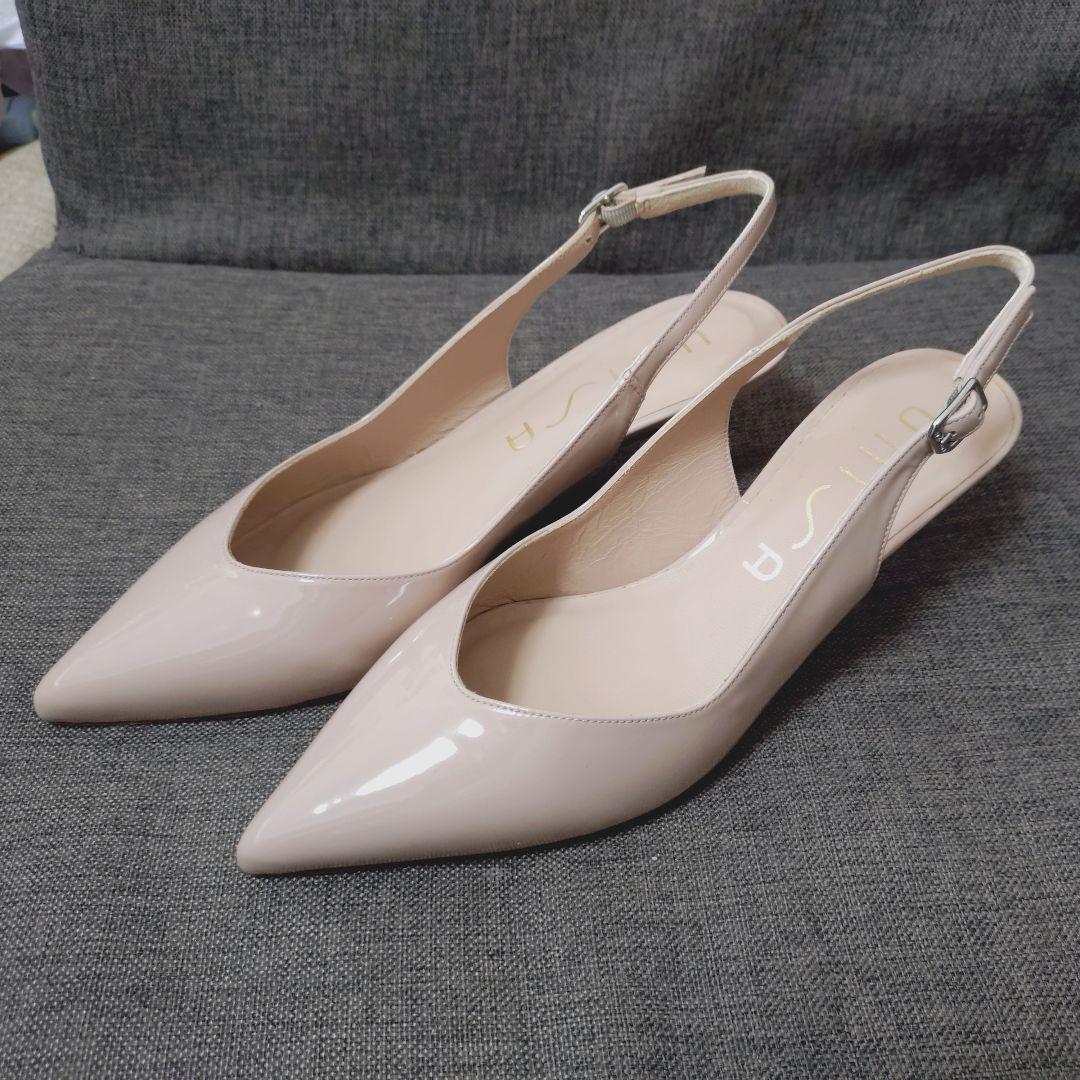 UNISA ユニサ 牛革 レザー スリングバックパンプス 24cm スペイン製 UNISA ユニサ 牛革 レザー スリングバックパンプス 24cm
