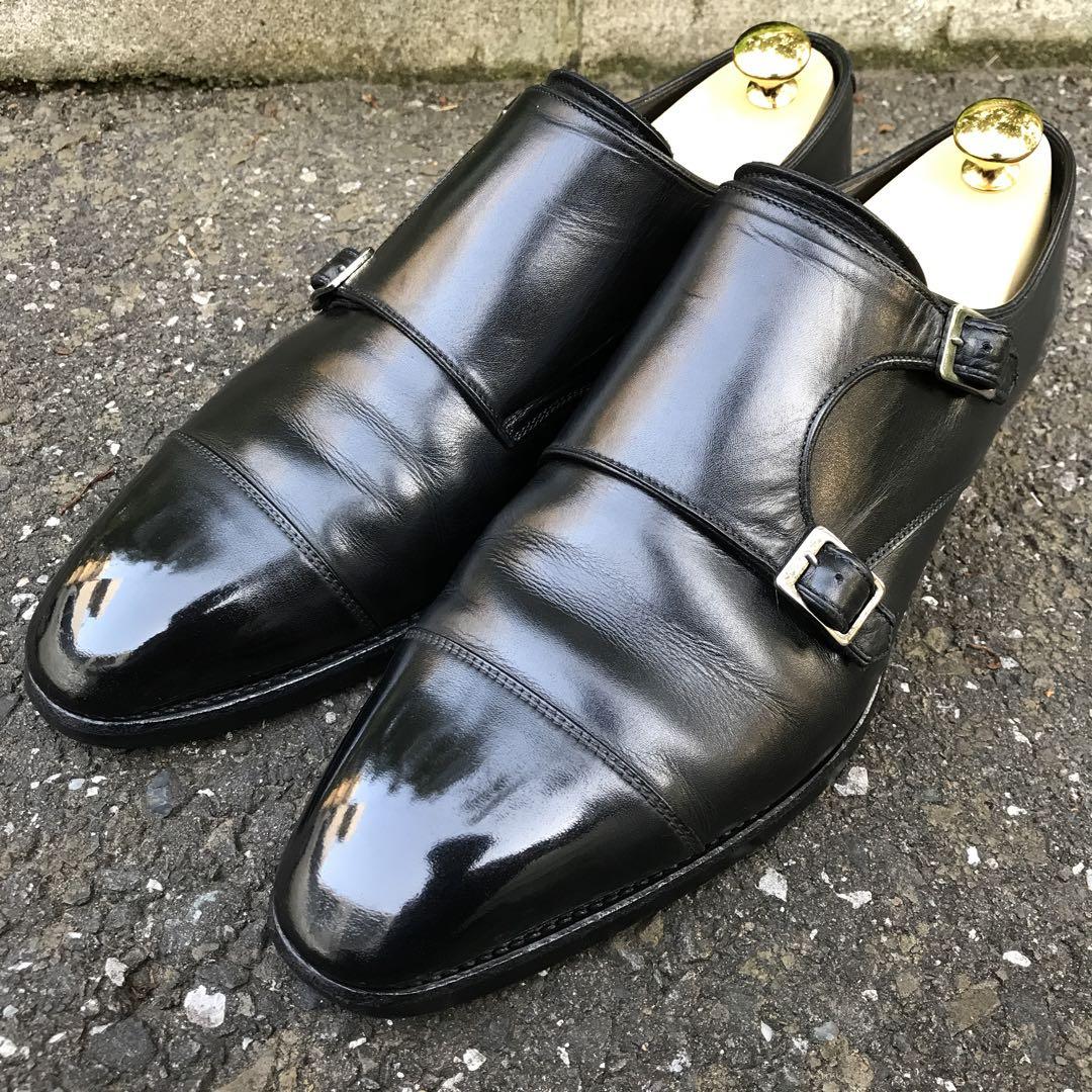 【状態良好】三陽山長 源四郎 ストレートチップ ダブモンク 定価約9.5万円 状態良好】三陽山長 源四郎 ストレートチップ ダブモンク 定価約