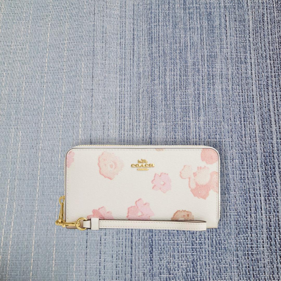 COACH 花柄長財布 ロング ジップアラウンドウォレット・フローラル プリント コーチ 長財布COACH 財布ロング ジップ アラウンド フローラル