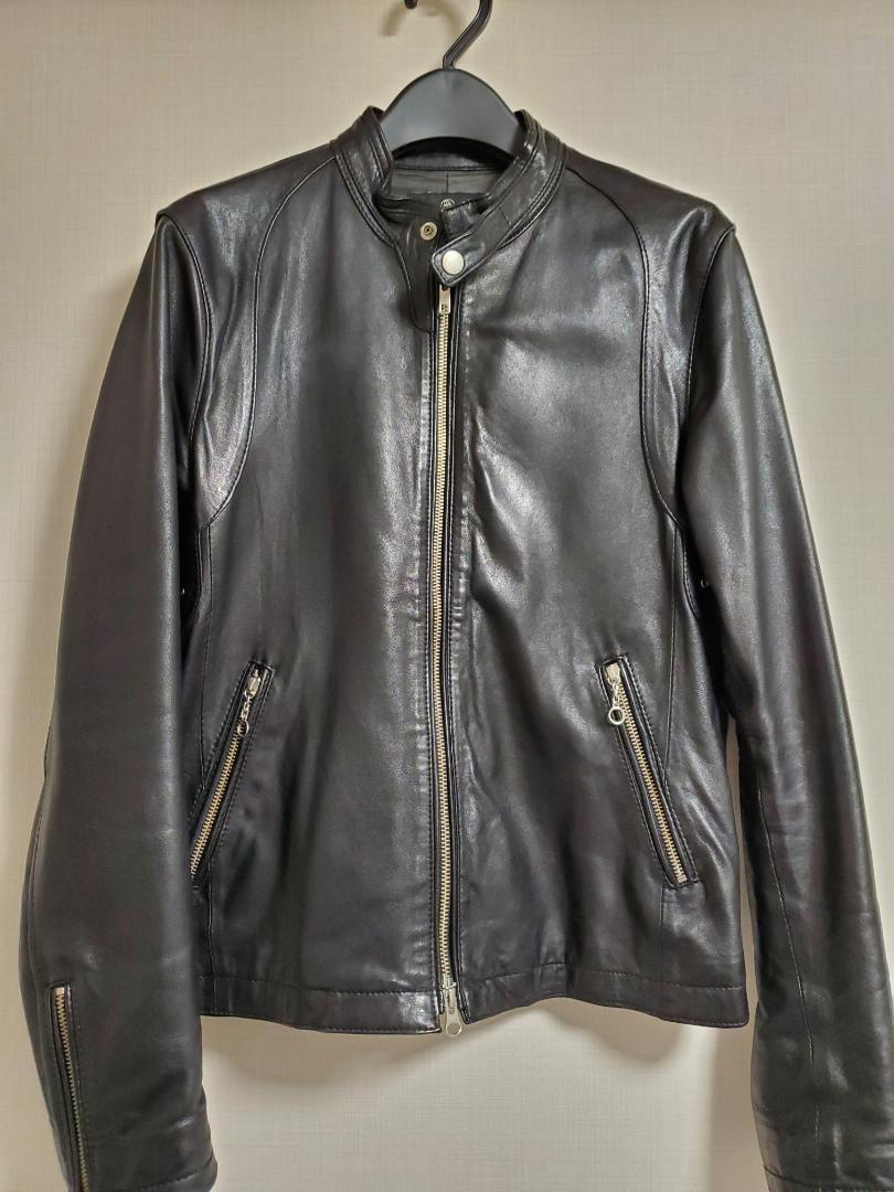 極美品☆ユナイテッドアローズ　ライダースジャケット　レザー　ブラック　38　M BEAUTY＆YOUTH UNITED ARROWS/ユナイテッドアローズ 本革山羊革