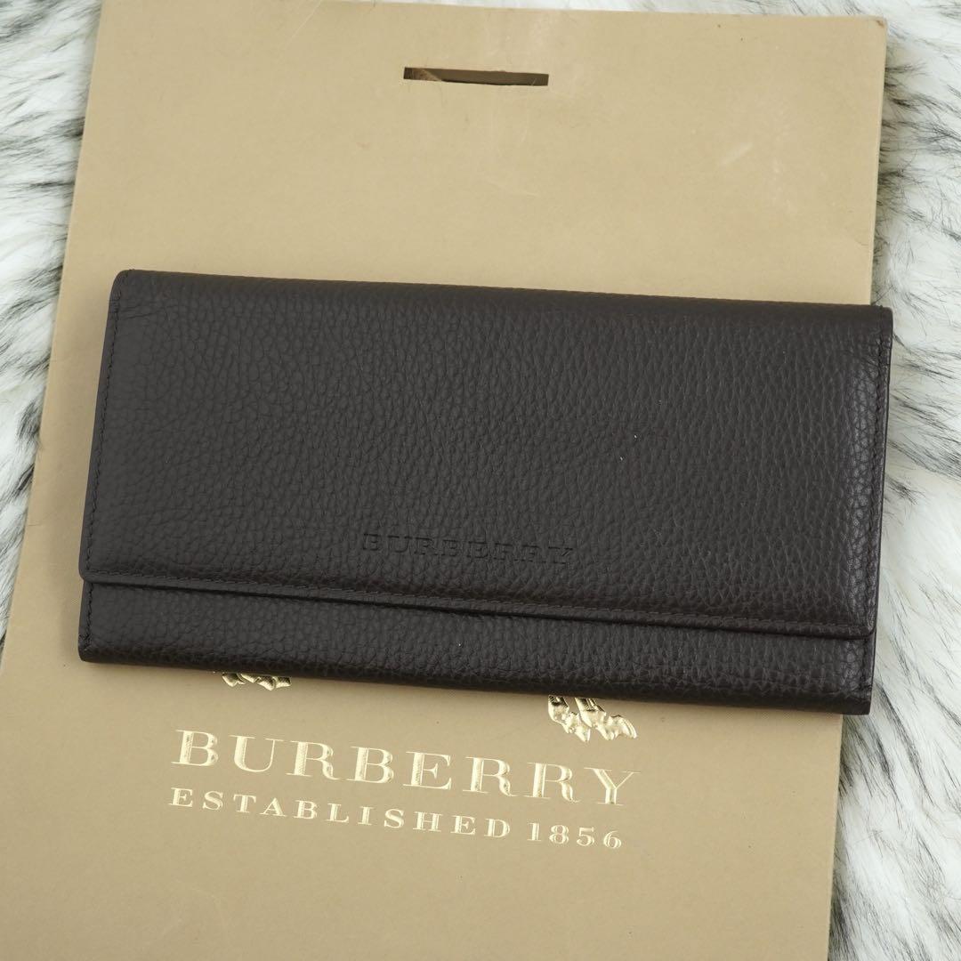 極美品　BURBERRY LONDON 長財布　ノバチェック　ブラウン　レザー 極美品 BURBERRY LONDON 長財布 ノバチェック ブラウン レザー