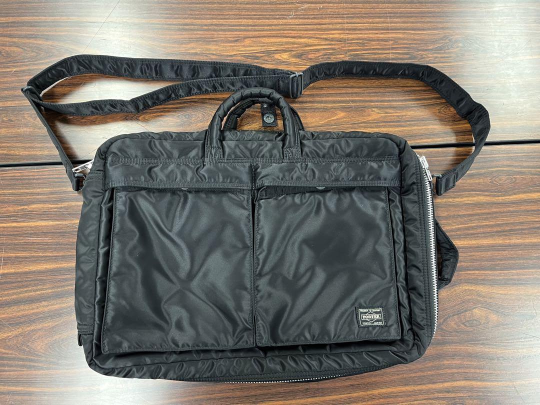 25 美品　ポーター　タンカー　ビジネスバッグ　3way ブラック PORTER ポーター TANKER タンカー 3WAY ビジネス バッグ 日本製