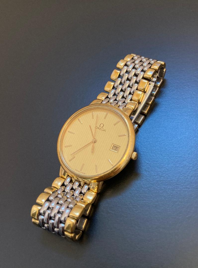 OMEGA デビル DeVille デヴィル　クォーツ オメガ OMEGA デビル DeVille デイト メンズ 稼働品 （1円