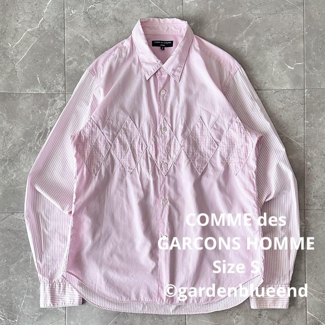 COMME des GARCONS HOMME アーガイル切替 ストライプシャツ COMME des GARCONS HOMME アーガイル切替 ストライプシャツ
