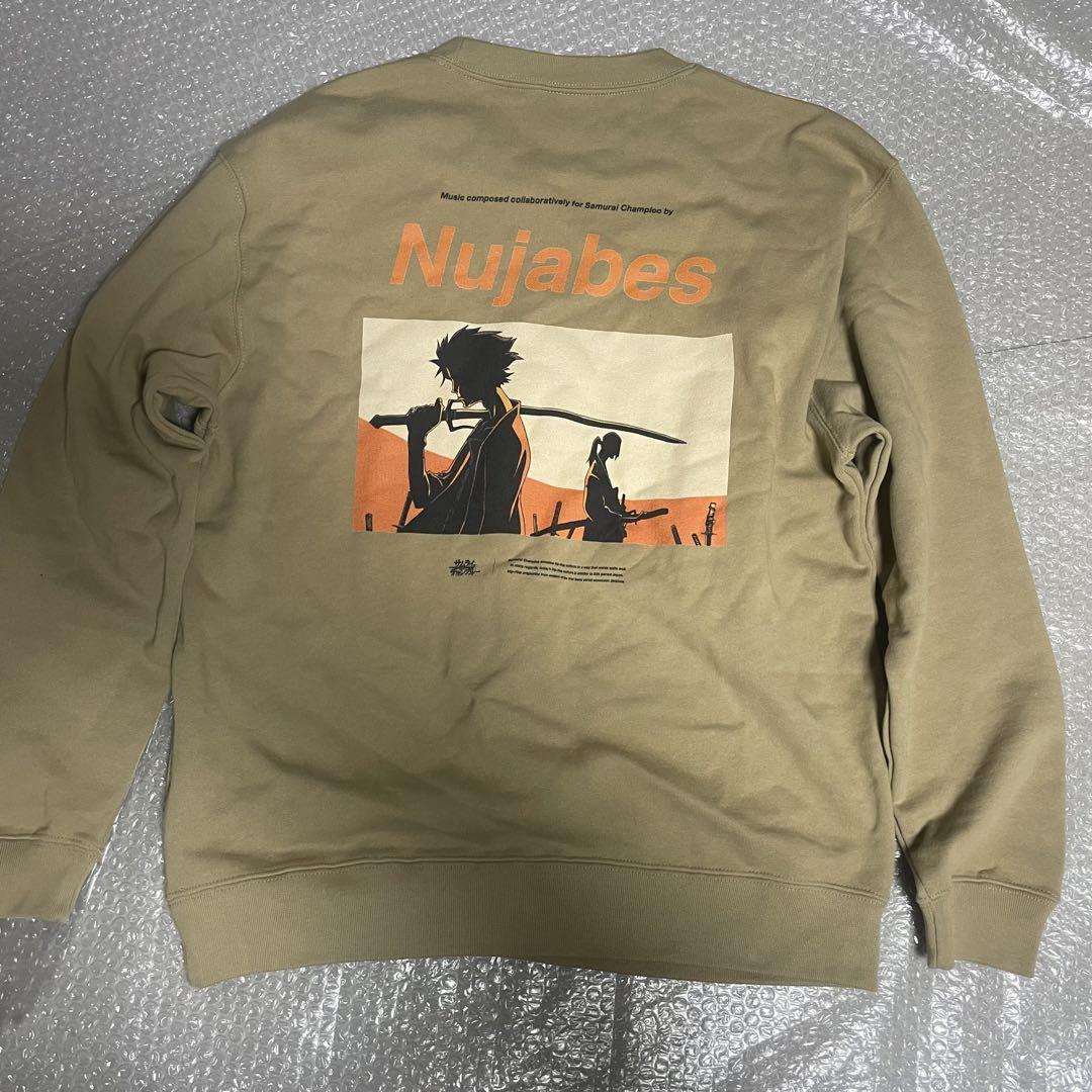Nujabes サムライチャンプルー　グレー スウェット　Mサイズ Nujabes サムライチャンプルー グレー スウェット Mサイズ トップス