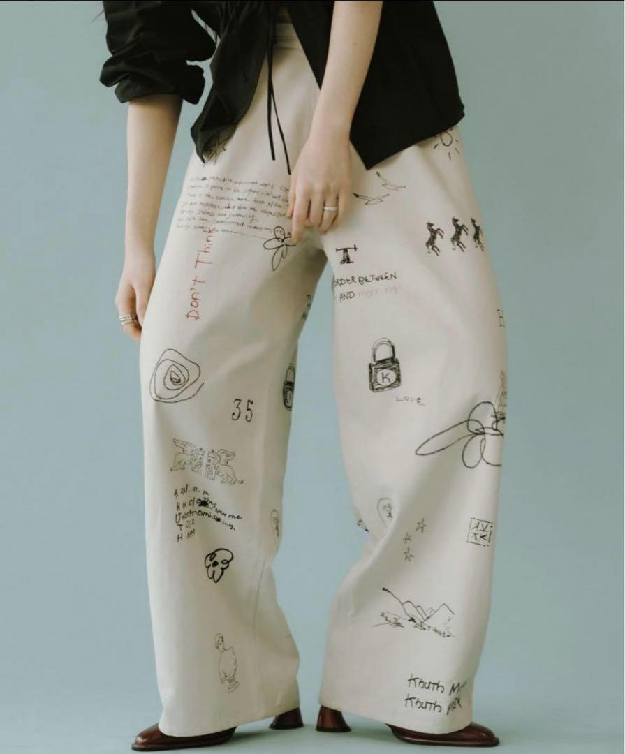 Knuth Marf high waist tattoo pants（KnuthMarfhigh waist