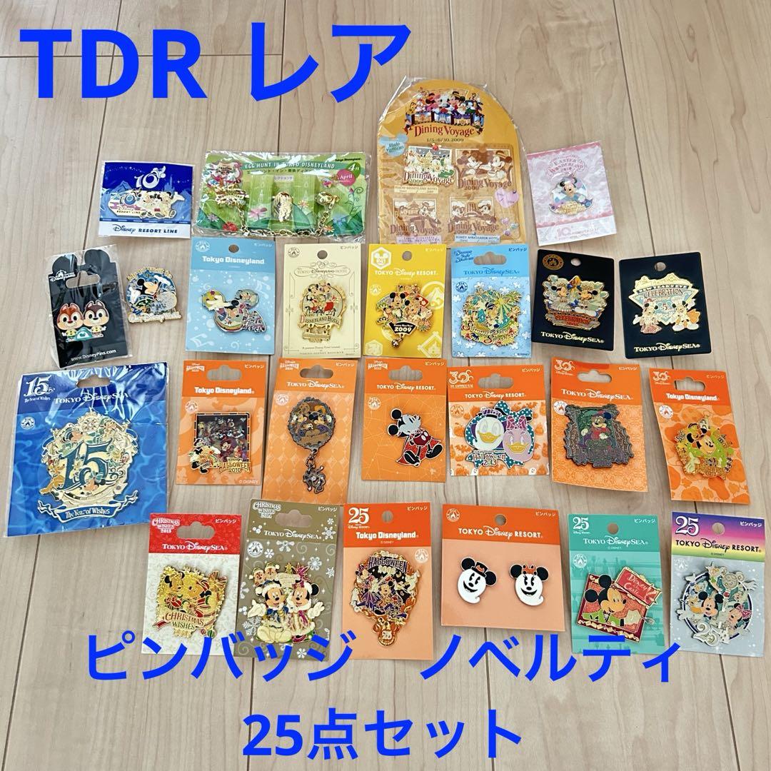 【レア】ディズニー disney ピンバッジ 25点+おまけセット☆ TDR東京ディズニーリゾート】 レア ピンバッジ 25点セット