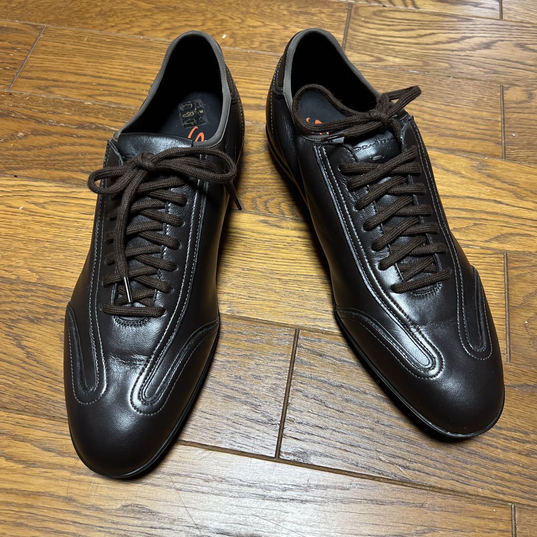 Santoni ダークブラウン スニーカー （編集長干場も自腹買いする