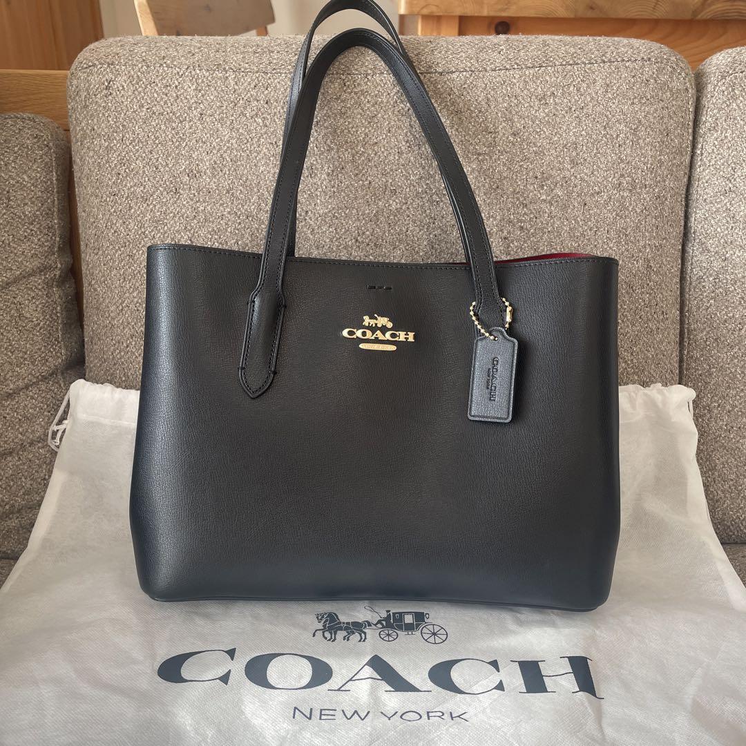 【極美品】COACH　コーチ　トートバッグ　クロコ型押し　ターンロック　黒　A4 COACH（コーチ）の「【コーチ】ターンロック トート（トート