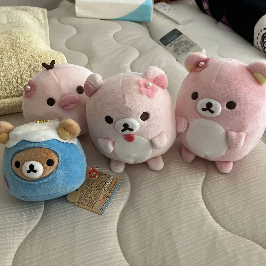 リラックマストア限定　まんまるもーちもちぬいぐるみ3体 まんまるもーちもちぬいぐるみ（S）リラックマ コリラックマ
