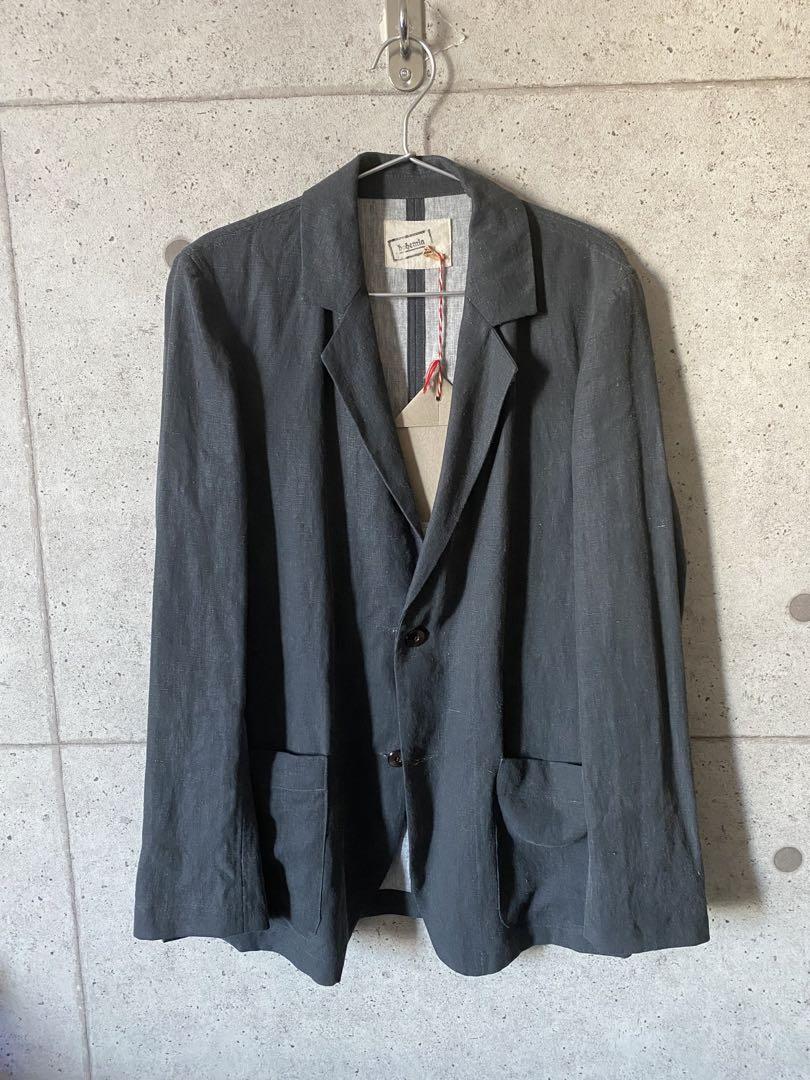 frank leder リネン テーラードジャケット　ブラウン FRANK LEDER(フランクリーダー) リネンジャケット0512012