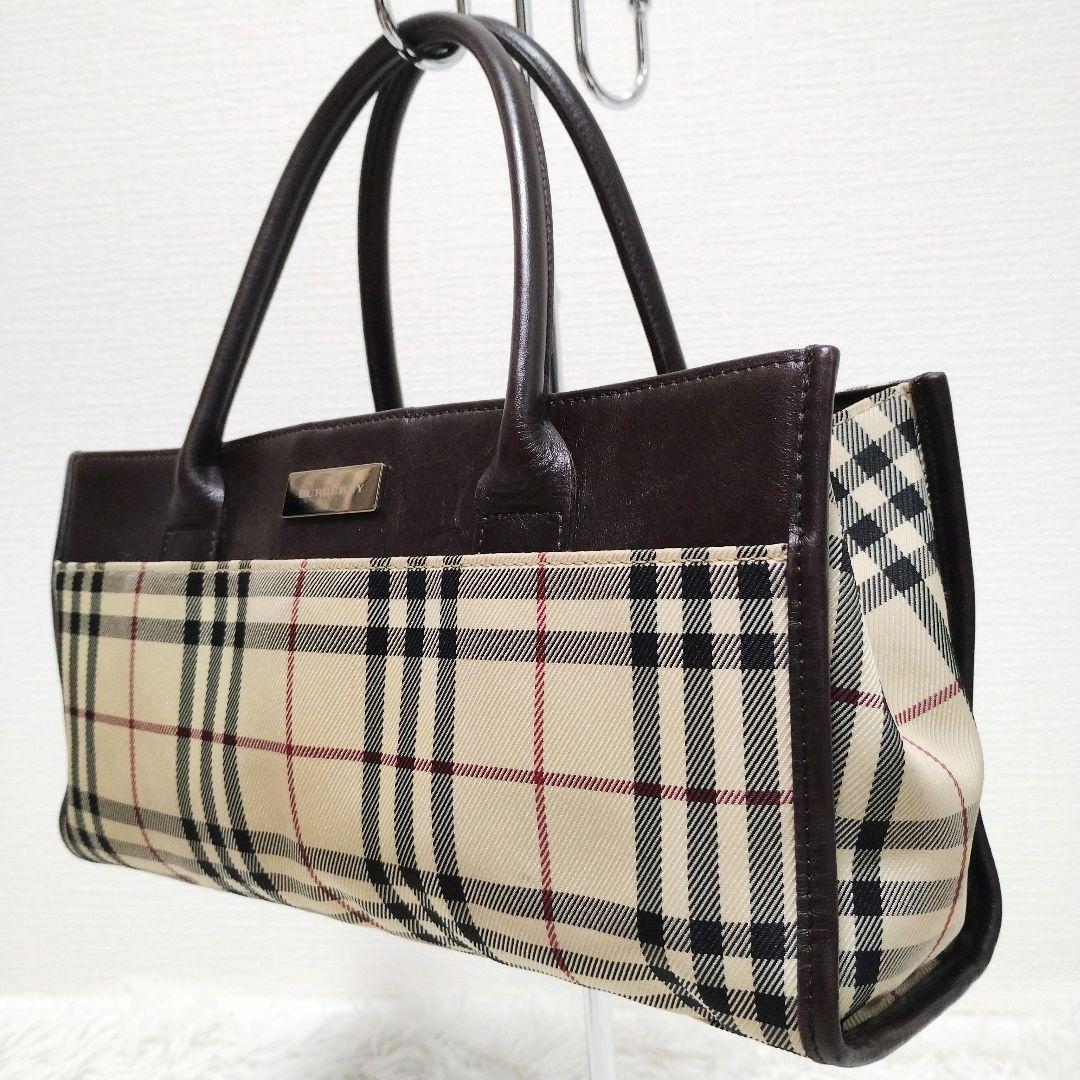 Burberry バーバリー ハンドバッグ ノバチェック キャンバス ポーチ BURBERRY バーバリー ノバチェック ハンドバッグ キャンバス
