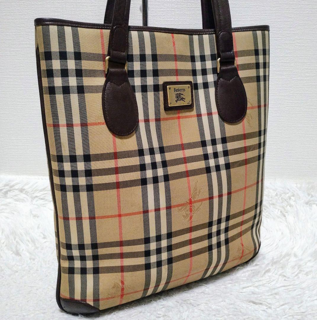 BURBERRY ノバチェック トートバッグ ハンドバッグ A4 バーバリー トートバッグ ノバチェック 肩掛け A4収納可