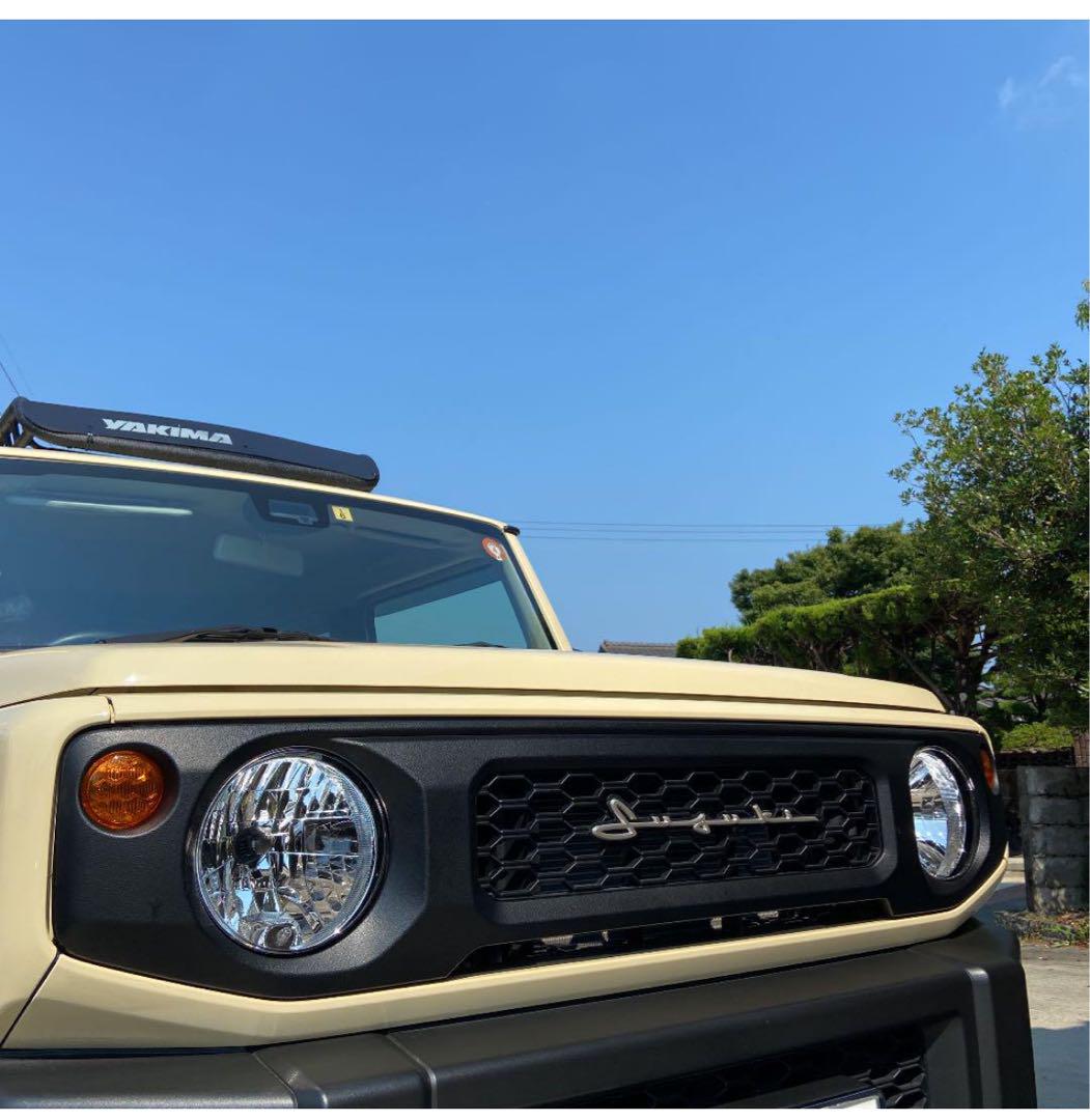スズキジムニー JB64W JB74Wフロントグリルマットブラックステー