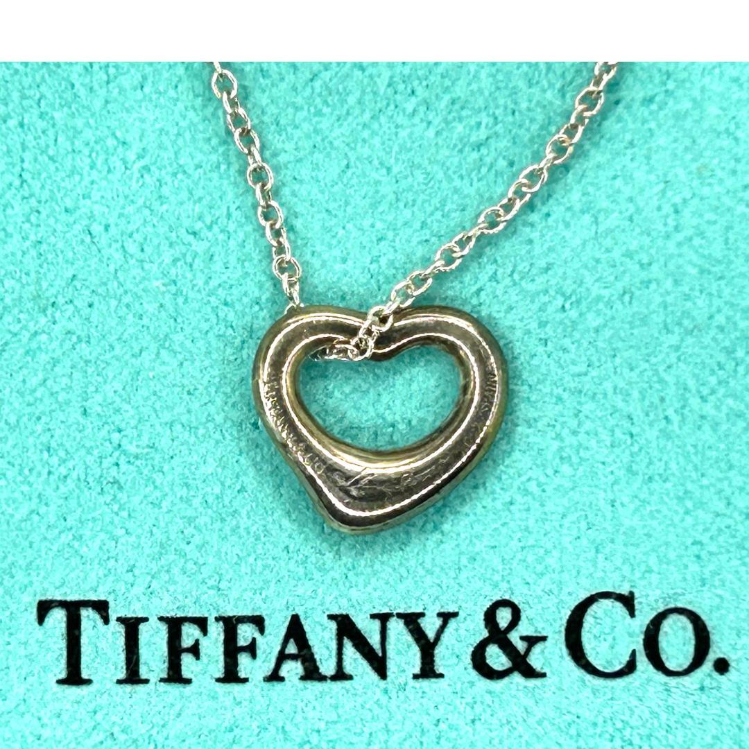 【美品】ティファニー オープンハートネックレス11mm シルバー TIFFANY&Co. ティファニー オープンハート ネックレス SV925