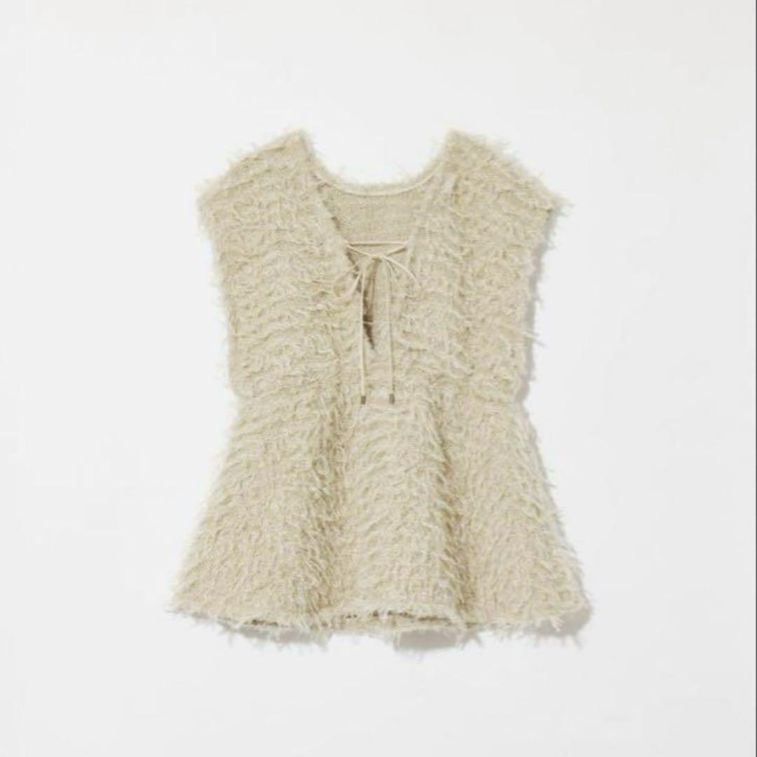 早い者勝ち eaphi FLUFFY PEPLUM VEST 早い者勝ち eaphi FLUFFY PEPLUM VEST