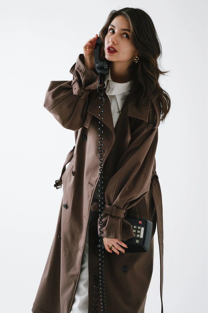 【完売品】SサイズTHE TOÉ AVIGNON TRENCH COAT黒レザー 完売品】SサイズTHE TOÉ AVIGNON TRENCH COAT黒レザー
