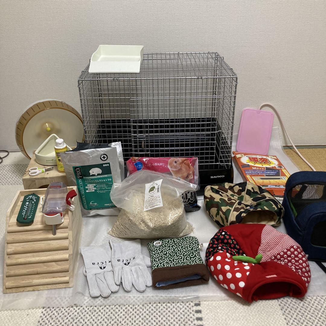 ハリネズミ飼育セット　小動物用ケージ　付属品セット set-01.jpg