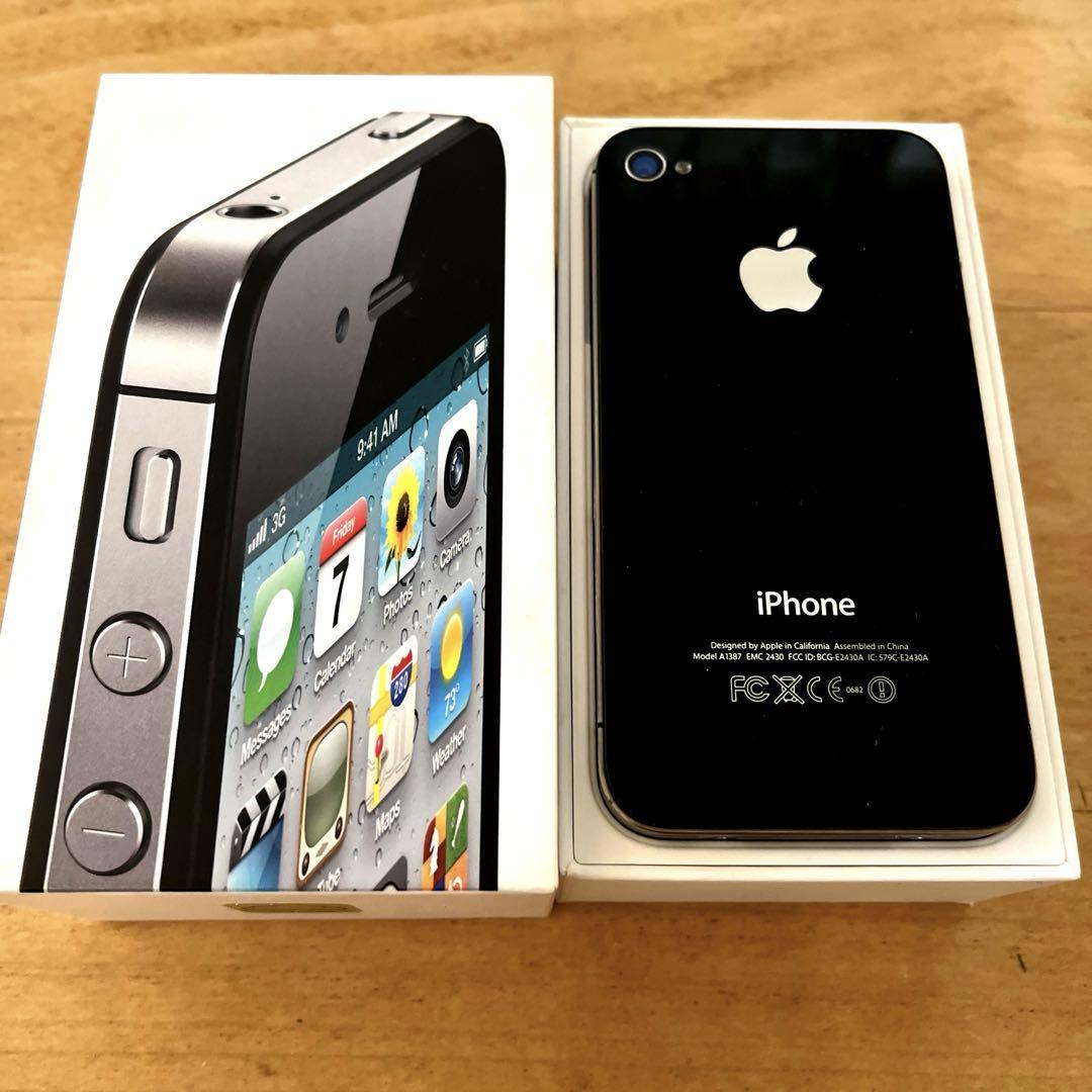 【美品】iPhone4s 黒　16GB 本体　SIMなし　ケース充電ケーブル付き 美品】iPhone4s 黒 16GB 本体 SIMなし ケース充電ケーブル付き