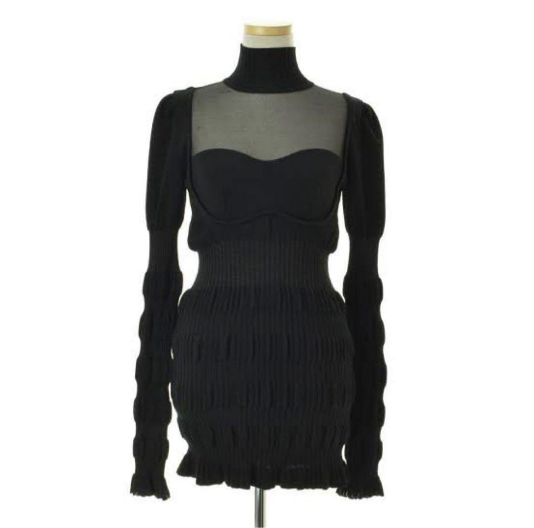 【FETICO】22AW STRIPE RIB KNIT JUMPERニット FETICO STRIPE RIB KNIT JUMPER 22aw（stripe rib knit CD