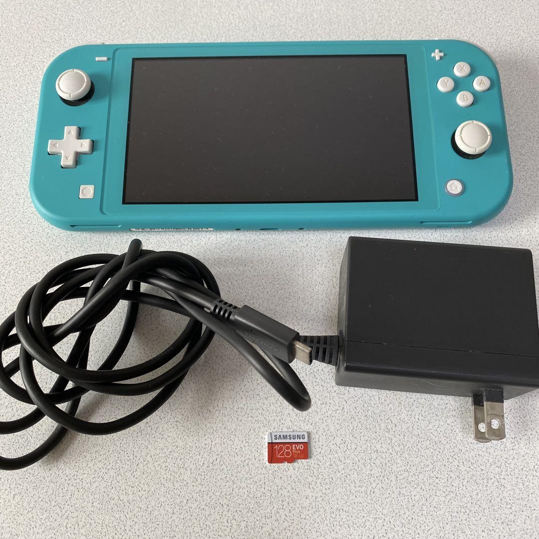 Nintendo Switch Lite ターコイズ 本体、充電器SDカード Nintendo Switch Lite ターコイズ 本体、充電器SDカード