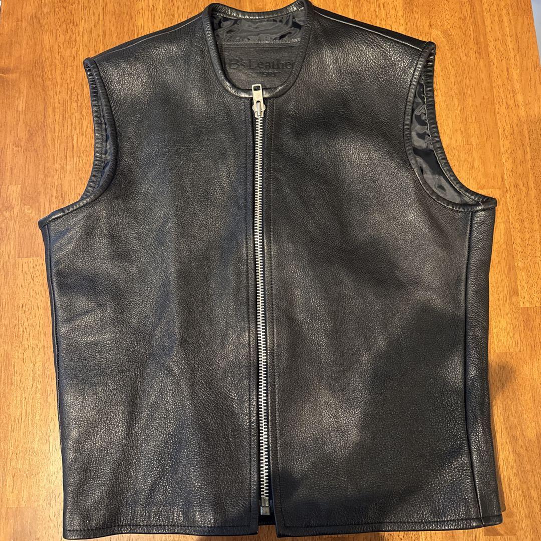 BIKERS B's Leather カウレザー ベスト レアな大きめサイズ！ BIKERS B's Leather カウレザー ベスト レアな大きめサイズ