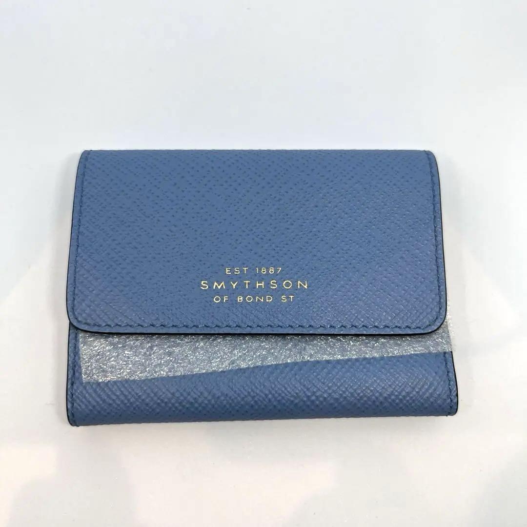 スマイソン　ネイビー　財布　美品 SMYTHSON】三つ折り財布 ウォレット スマイソン 新品未使用