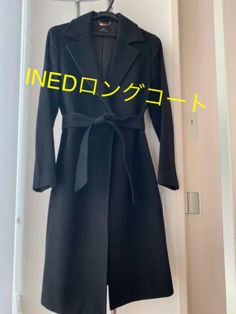 イネド（INED) ウールコート ブラック （美品/イネド INED