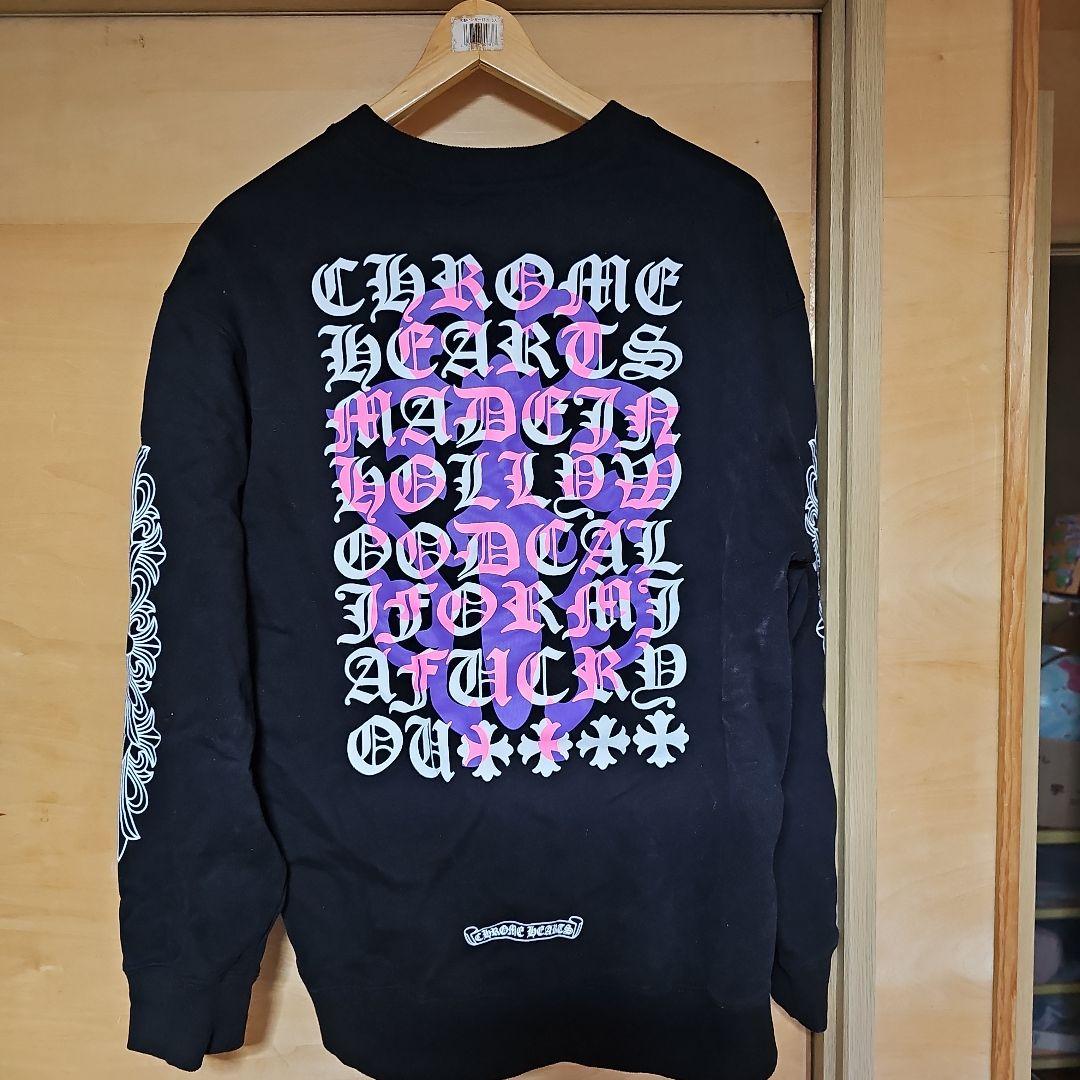 CHROME HEARTS ブラック ロングスリーブ トレーナー（クロム